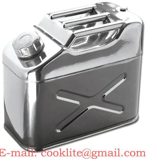 10L 304 Stainless Steel Jerry Can Fuel/Water Storage for Boat/4WD/Car/Motorbike