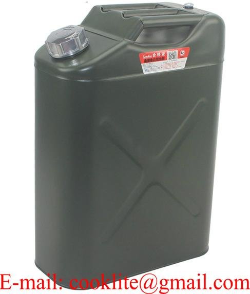 Metal Journey Can Utility Jug 5 Gallon With Fill Nozzle & Cap
