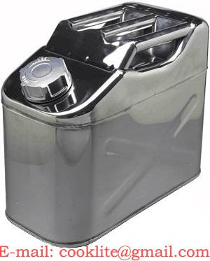 Jerry Can Diesel Petrol Oil Water Storage Stainless Steel Can 10 Litre