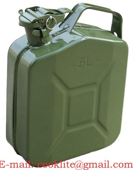 NATO Stahlblech-Benzinkanister Reservekanister Metall Kraftstoffkanister  5