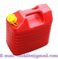 Benzinekan/jerrycan kunststof rood voor benzine en diesel 10 L