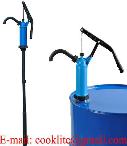 P-490 Chemical resistant lever action hand pump with plated steel piston rod / polypropylene body / viton seal
