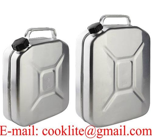 Aluminum Jerry Gerry Can Vertical Fuel Diesel Petrol Tank Carrier with Screw Cap