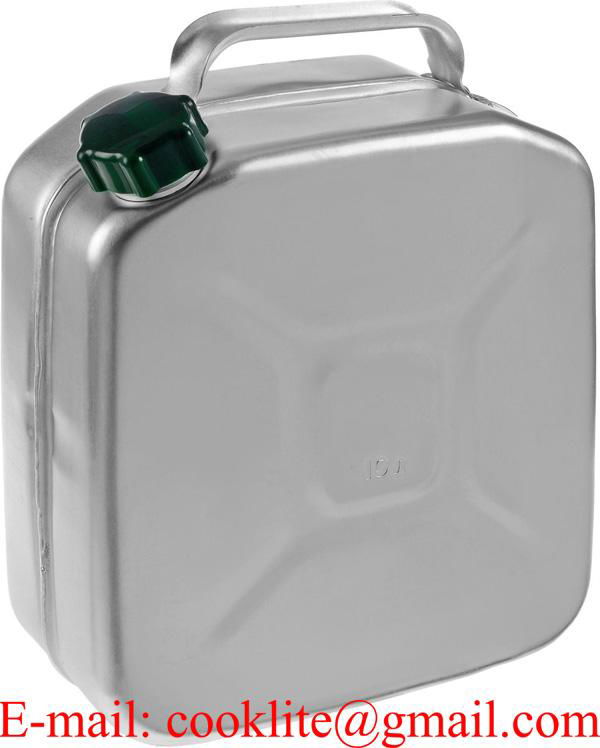 Aluminum Jerry Gerry Can Vertical Fuel Diesel Petrol Tank Carrier with Screw Cap 2