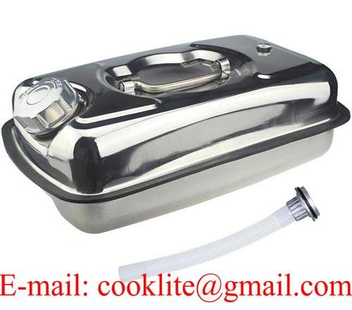 Stainless Steel Jerry Can Water Oil Storage Petrol Fuel Tank 4