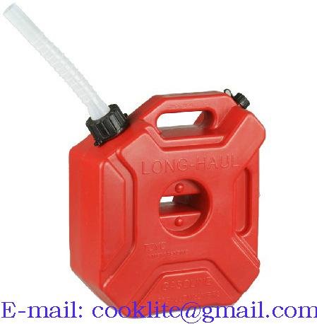 Plastic benzinekan/jerrycan 3 liter met flexibele vulslang