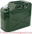 Benzine/diesel Jerrycan metaal 10 liter groen UN-keur