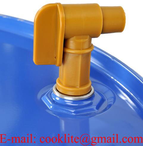 3/4" BSP Thread Polyethylene Barrel Faucet Gold Drum Tap Plastic Spigot 3