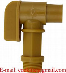 3/4" BSP Thread Polyethylene Barrel Faucet Gold Drum Tap Plastic Spigot