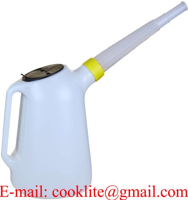 PE Plastic Oil Measuring Jug with Flip Cap