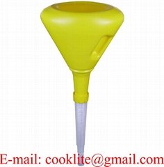 3 Quart Fast Fill Plastic Funnel with Strainer & Flexible Spout