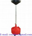 Oil Drainer 8 Gallon Portable Waste Oil Drainer Telescopic Dolly Oil Lift Plastic Drain Tank with Adjustable Funnel