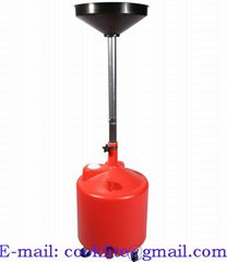 18 Gallon Plastic Waste Oil Drain With Caster Oil Drainer