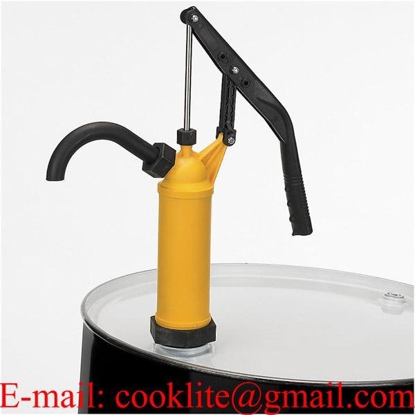 P-490S Chemical resistant plastic Lever drum pump with stainless steel piston rod / polypropylene body / viton seal