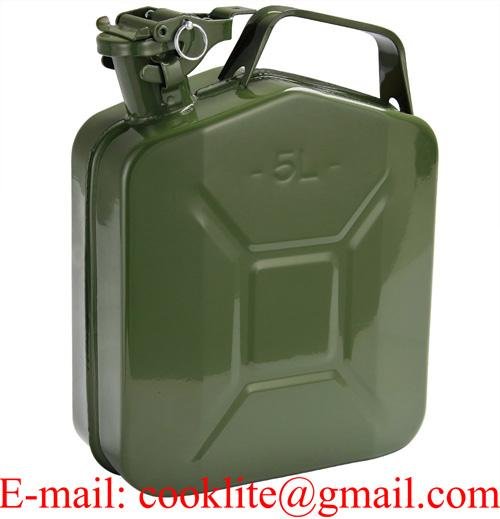 Metall-Kanister 5 Liter Reservekanister Benzin-Kanister Kraftstoff-Behälter