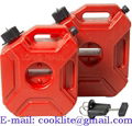 3L Portable Fuel Tank Plastic Jerry Can Gas Diesel Lock ATV SUV Motorcycle