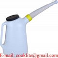 6 Litre Petrol Diesel Fuel Oil Measuring Jug Pouring Spout Lid Handle Plastic