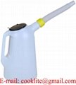 2 litre polythene oil measuring jug with flexible spout