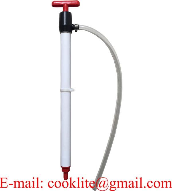 Hand operated chemical siphon drum pump