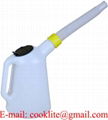 Plastic Measuring Jug Measure with Flexible Spout Garage Oil Fuel Water 1 Litre