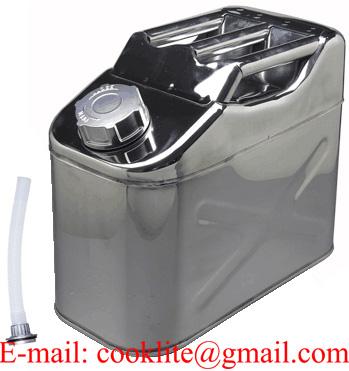 Jerry Can 304 Stainless Steel Jerry Can Applicable for Drinking Water,Milk,Juice,Beer Carrier Tank 4WD Motorbike Camping