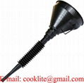 Car Oil Fuel Filling Change Plastic Funnel with Dust Filter and Removable Flexible Spout