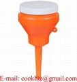 1-Pint Orange Double Capped Funnel