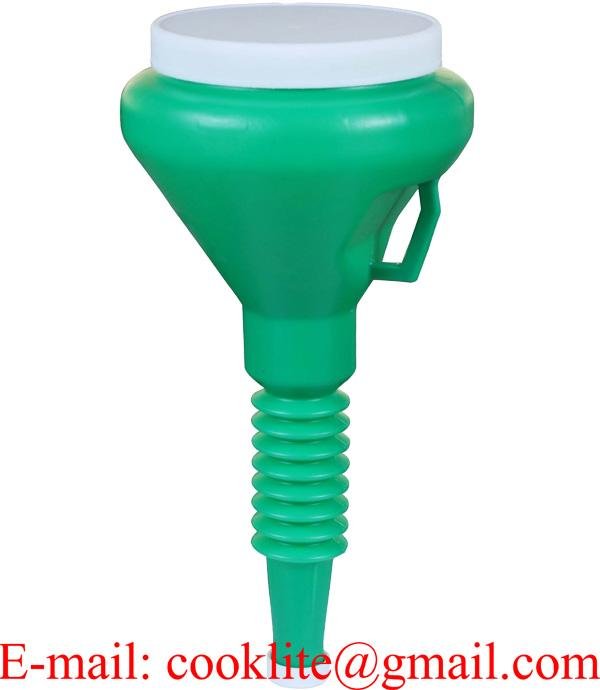 1 1/2-Quart Green Double Capped Funnel