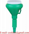 1 1/2-Quart Green Double Capped Funnel