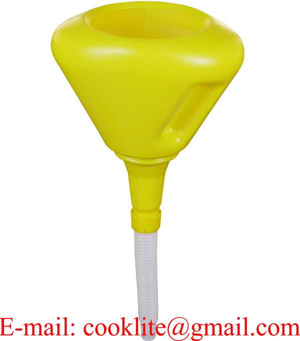 190mm Anti-splash & spill-proof Funnel with Strainer and Flexible Spout