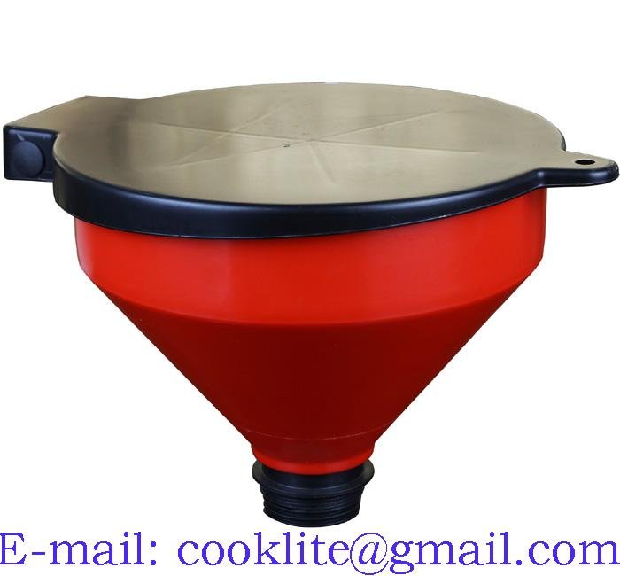 250mm Lockable Oil Drum Funnel with Lid and Grill
