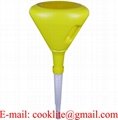 230mm Polythene anti splash funnel with strainer and flexible removable spout