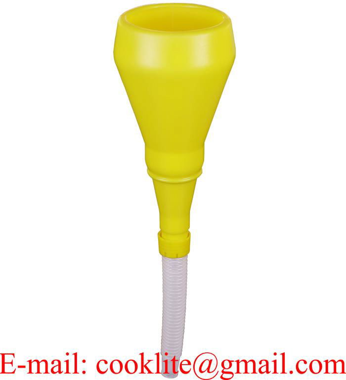 1 Qt Yellow Polyethylene Anti-Spash Drum Funnel