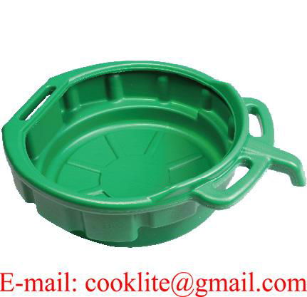 10 Liter Portable Oil Drain Pan, Anti-Freeze, Green