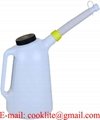3 Litre Plastic Tapered Measuring Jug With Lid & Flexible Spout