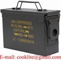 Metal Ammo Storage Box M19A1 30 Cal. Military Steel Can 