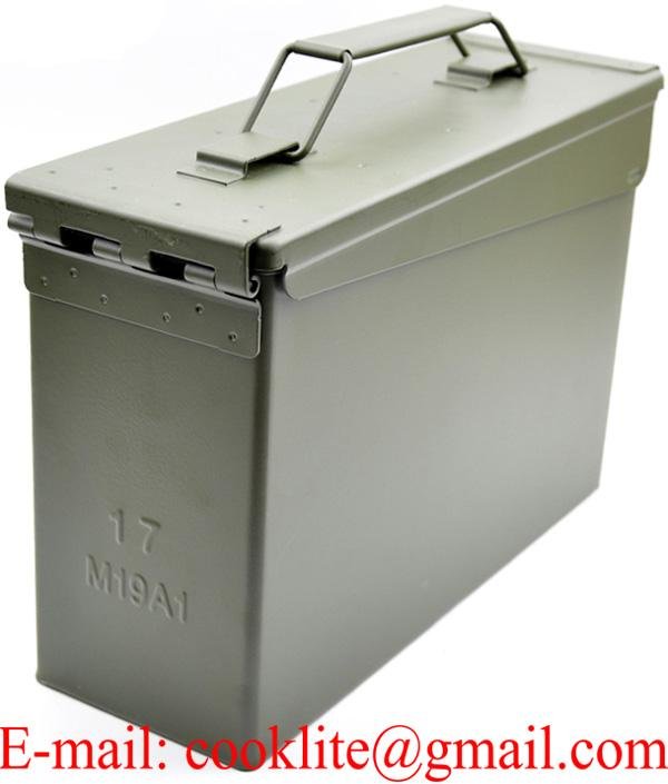 30 Cal Ammo Can Army Military M19A1 Metal Storage Box 7.62 MM