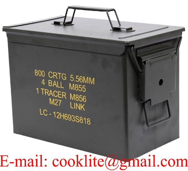 Metal Ammo Can PA108 Fat 50 Cal Military Steel Ammunition Storage Box