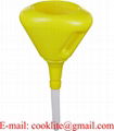 2 Qt Yellow Polyethylene Plastic Spill Proof Drum Funnel