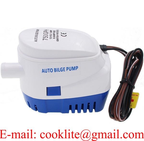 Submersible Marine Automatic Bilge Pump with Float 750 GPH 12V