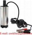 Mini 12V Diameter 38MM Electric Water Oil Car Camping Submersible Diesel Transfer Pump Oil Pump Stainless Steel 