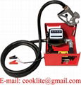Oil Transfer Diesel Fuel Pump Kit Portable DC 12V 24V Electric with Meter and Manual Nozzle 