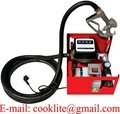 Portable Commercial Fuel Diesel Oil Transfer Pump Station 110V 220V 60L/Min 