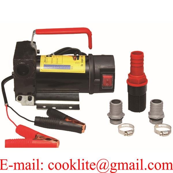 12V 24V Portable Car Motorbike Fuel Diesel Transfer Pump Motor Mini Oil Dispenser Self-priming 150W 30L/Min