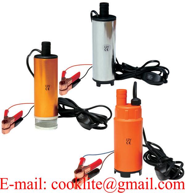 Mini Submersible Water Pump Car Oil Diesel Fuel Transfer Refueling Pump Camping Fishing Diving DC 12V 24V 