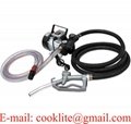 Electric Fuel Transfer Pump Kit Diesel Kerosene Oil Commercial Manual Nozzle Portable 110V 230V AC