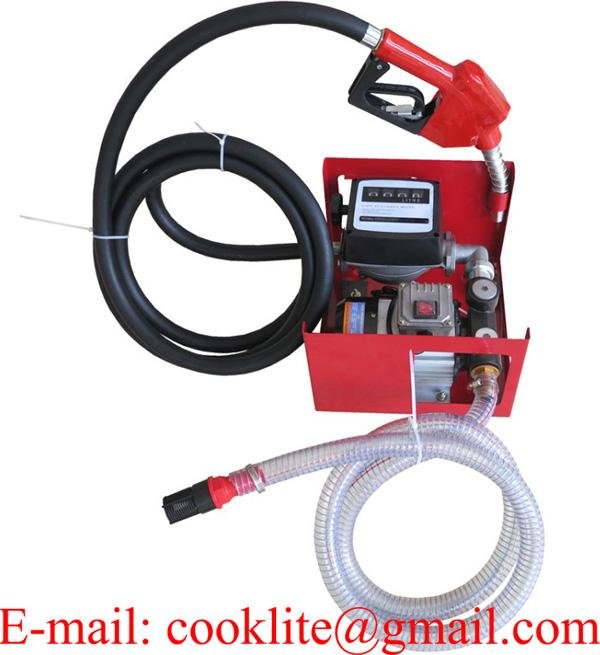 Electric Diesel Oil Transfer Pump 110V 230V Fuel Manual Nozzle Hose w/ Meter