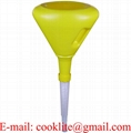 3 Qt Yellow Polyethylene Plastic Spill Proof Drum Funnel