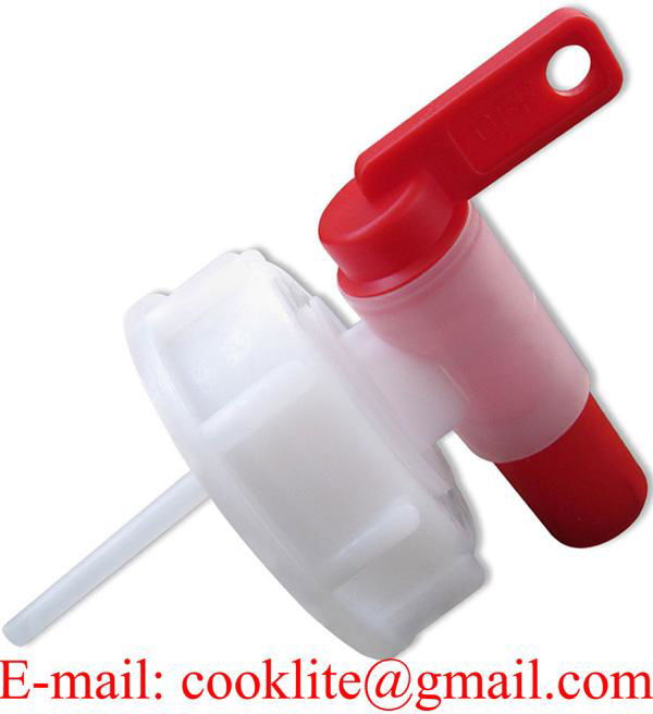 25 Ltr Anti Glug Plastic Drum Tap DIN61 Aeroflow Breather Drum Dispensing Tap in Screw Lid DIN 61mm Plastic Spigot Faucet