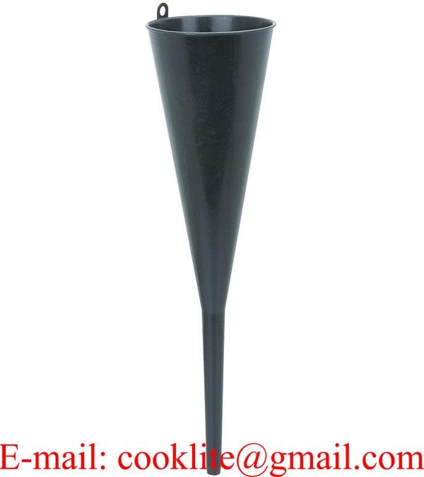 18" Black Plastic Long Neck Rigid Funnel 